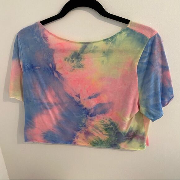 𝅺SHEIN Bright Tie-Dye Cropped Top • size M Medium - Picture 4 of 4